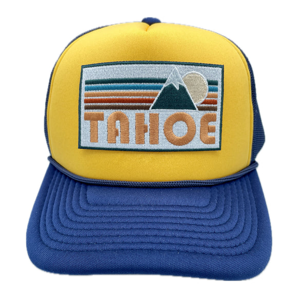 Lake Tahoe, California Trucker Hat - Retro Mountain Snapback Lake Tahoe Hat