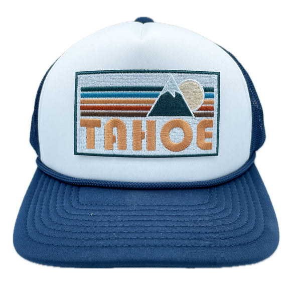 Lake Tahoe, California Trucker Hat - Retro Mountain Snapback Lake Tahoe Hat