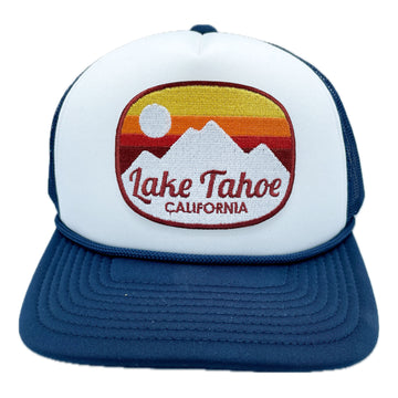 Lake Tahoe, California Trucker Hat - Retro Mountain Snapback Lake Tahoe Hat
