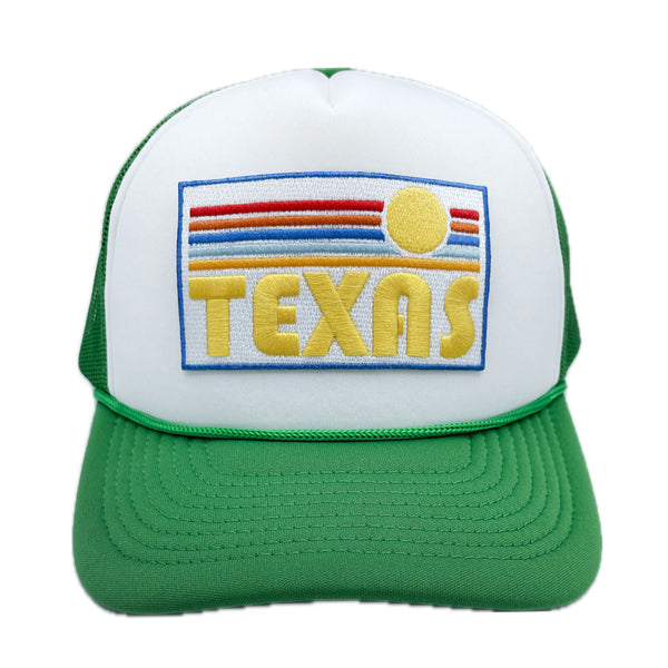 Texas Trucker Hat - Retro Sun Texas Snapback Hat