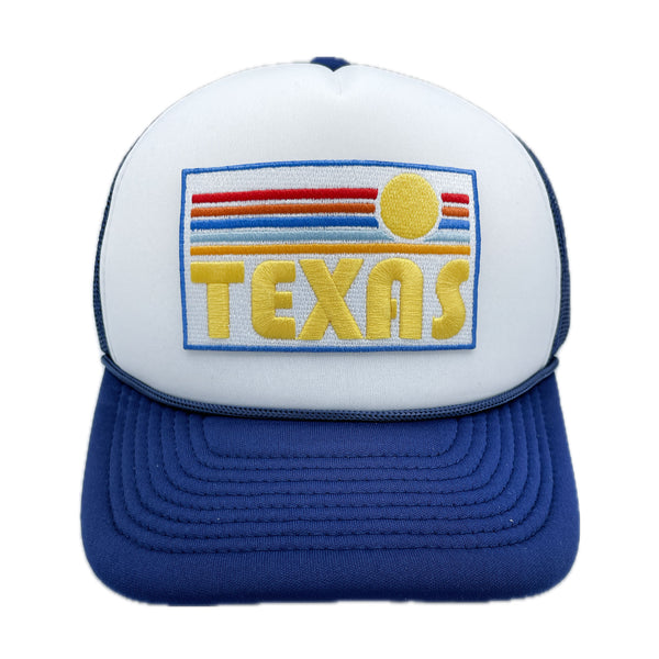 Texas Trucker Hat - Retro Sun Texas Snapback Hat