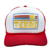 Texas Trucker Hat - Retro Sun Texas Snapback Hat
