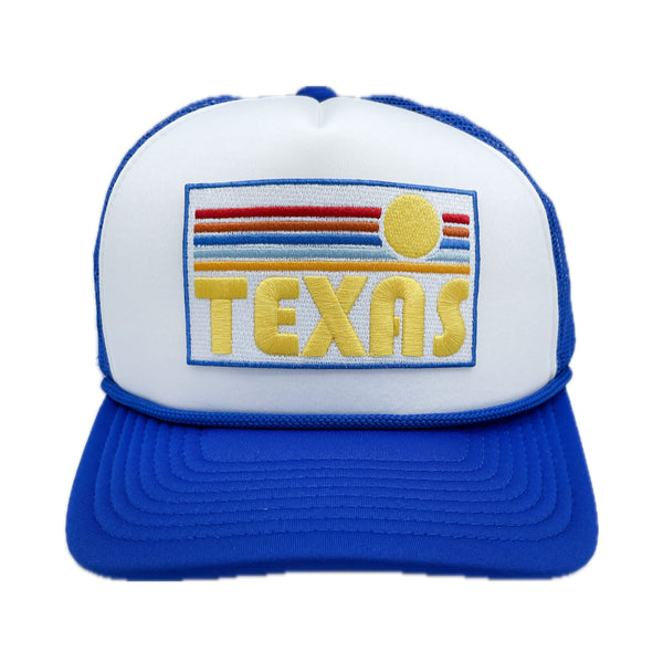 Texas Trucker Hat - Retro Sun Texas Snapback Hat