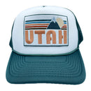Utah Trucker Hat - Retro Mountain Utah Snapback Hat-1