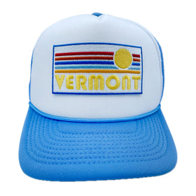 Vermont Trucker Hat - Retro Sun Vermont Snapback Hat - 0