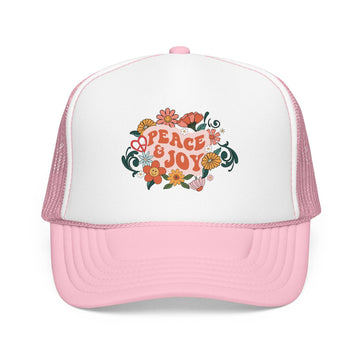 Kids Peace and Joy Trucker Hat Boho - Youth Snapback Cap