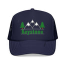 Kids Keystone, Colorado Trucker Hat Foam Mountain Youth Cap on white background