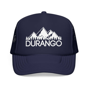 Kids Durango, Colorado Trucker Hat - Youth Snapback Cap on white background