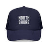 Kids North Shore, Chicago Trucker Hat - Youth Snapback Cap on white background