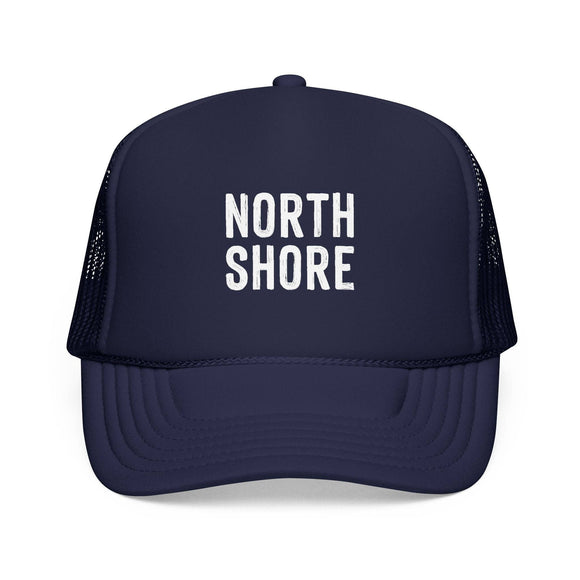 Kids North Shore, Chicago Trucker Hat - Youth Snapback Cap on white background