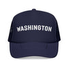 Kids Washington Trucker Hat - Youth Snapback Cap on white background