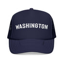 Kids Washington Trucker Hat - Youth Snapback Cap on white background