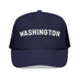 Kids Washington Trucker Hat - Youth Snapback Cap on white background