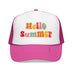 Kids Hello Summer Trucker Hat Boho - Youth Snapback Cap