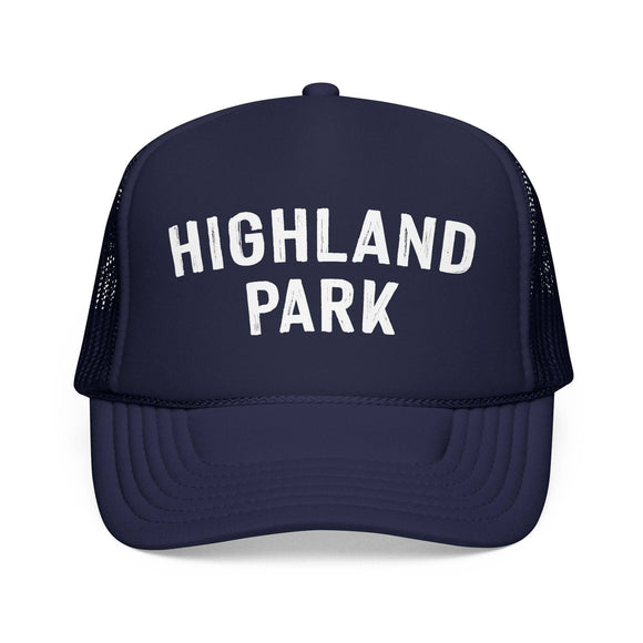 Kids Highland Park, Illinois Trucker Hat - Youth Snapback on white background