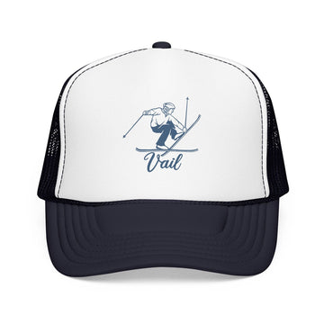 Kids Vail, Colorado Snow Ski Trucker Hat - Youth Snapback