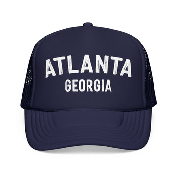 Kids Atlanta, Georgia Trucker Hat - Youth Snapback Cap on white background