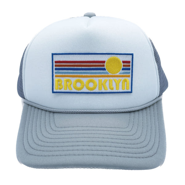 Brooklyn, New York Trucker Hat - Retro Sun Snapback Brooklyn Hat / Adult Hat