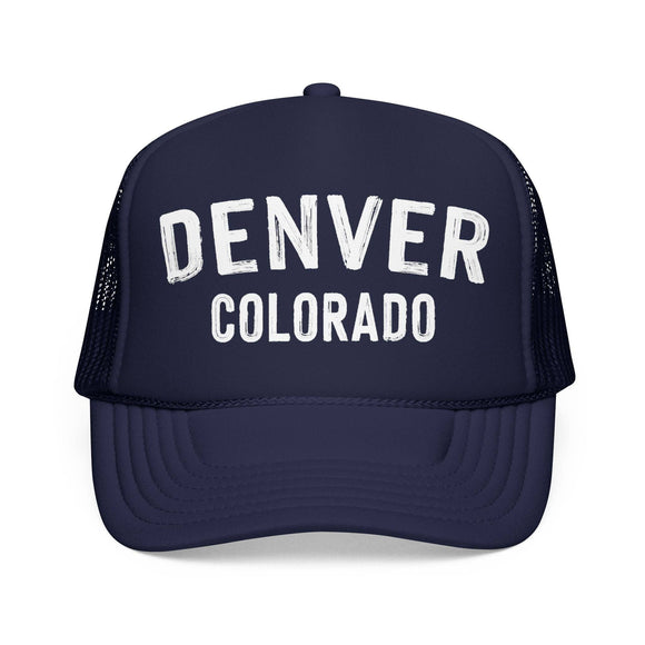 Kids Denver, Colorado Trucker Hat - Youth Snapback Cap on white background