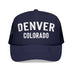 Kids Denver, Colorado Trucker Hat - Youth Snapback Cap on white background