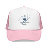 Kids Taos, New Mexico Snow Ski Trucker Hat - Youth Snapback on white background