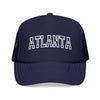 Kids Atlanta, Georgia Trucker Hat Vintage College Foam Mesh on white background
