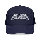 Kids Atlanta, Georgia Trucker Hat Vintage College Foam Mesh on white background