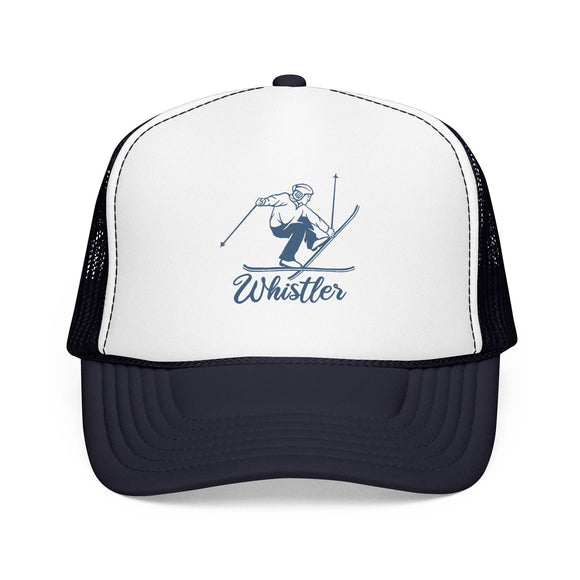 Kids Whistler, Canada Snow Ski Trucker Hat - Youth Snapback