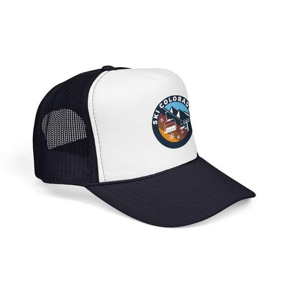 Kids Ski Colorado Retro Ski Lift Mountain Foam Trucker Hat