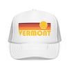 Kids Vermont Retro Sunset Trucker Hat - Youth Snapback Cap