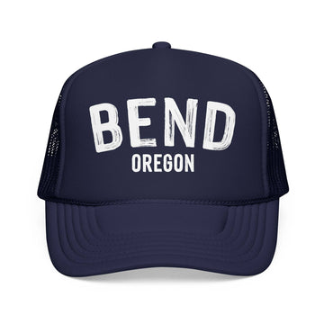 Kids Bend, Oregon Trucker Hat - Youth Snapback Cap on white background