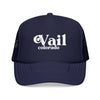 Kids Vail, Colorado Trucker Hat Foam - Youth Snapback Cap on white background