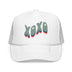 Kids XOXO Trucker Hat Boho - Youth Snapback Cap on white background