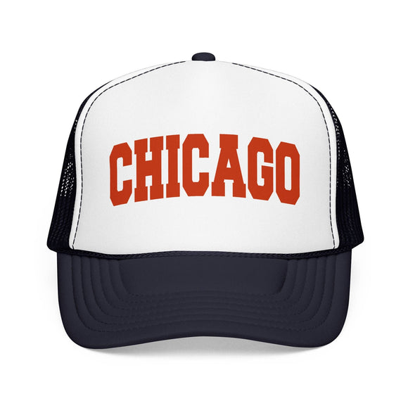 Kids Chicago Foam Trucker Hat – Vintage Orange Arch Logo Mes