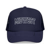 Kids Midwest Trucker Hat Vintage College Foam Mesh Youth Cap on white background