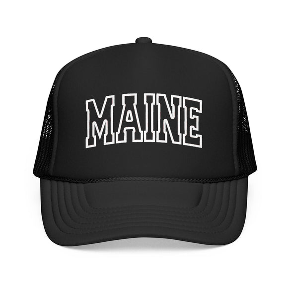 Kids Maine Trucker Hat Vintage College Foam Mesh - Youth Cap