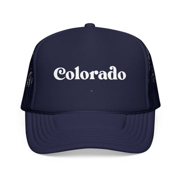 Kids Colorado Trucker Hat Foam - Youth Snapback Cap on white background
