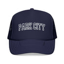 Kids Park City, Utah Trucker Hat Vintage College Foam Mesh on white background