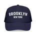 Kids Brooklyn, New York Trucker Hat - Youth Snapback Cap on white background