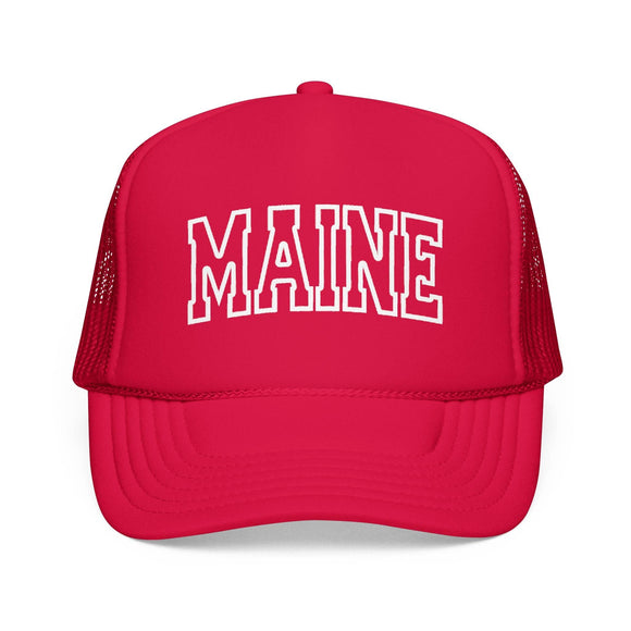 Kids Maine Trucker Hat Vintage College Foam Mesh - Youth Cap