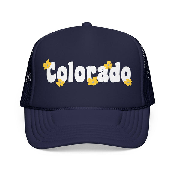 Kids Colorado Foam Trucker Hat - Youth Snapback Cap on white background