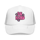 Kids Be Kind Trucker Hat Boho - Youth Snapback Cap on white background