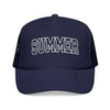 Kids Summer Trucker Hat - Youth Snapback Cap on white background