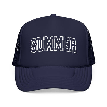 Kids Summer Trucker Hat - Youth Snapback Cap on white background