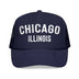 Kids Chicago, Illinois Trucker Hat - Youth Snapback Cap on white background