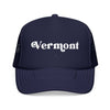 Kids Vermont Trucker Hat Foam - Youth Snapback Cap on white background