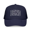 Kids Bend, Oregon Trucker Hat Vintage College Foam Mesh on white background