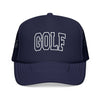 Kids Golf Trucker Hat - Youth Snapback Cap on white background