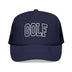 Kids Golf Trucker Hat - Youth Snapback Cap on white background