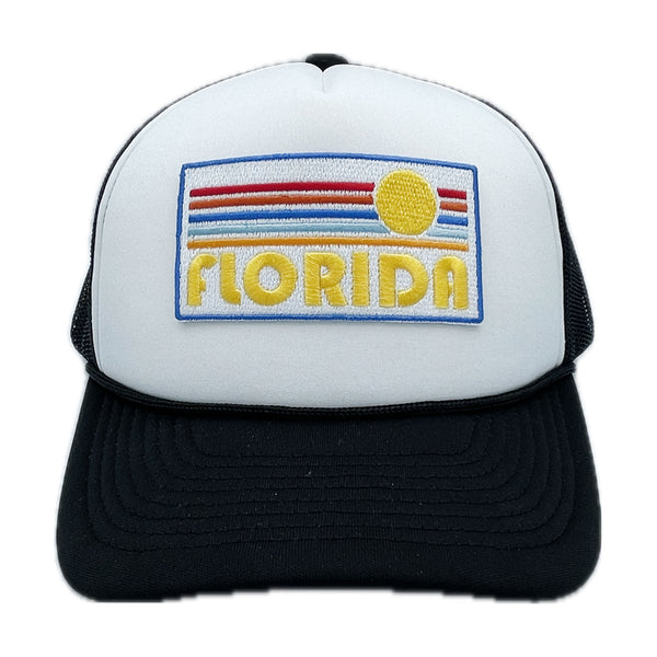 Florida Trucker Hat - Retro Sun Snapback Florida Hat